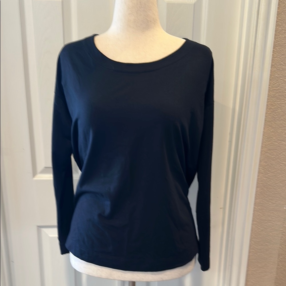 J. Jill Black Luxe Supima Relaxed Long Sleeve Tee Essential